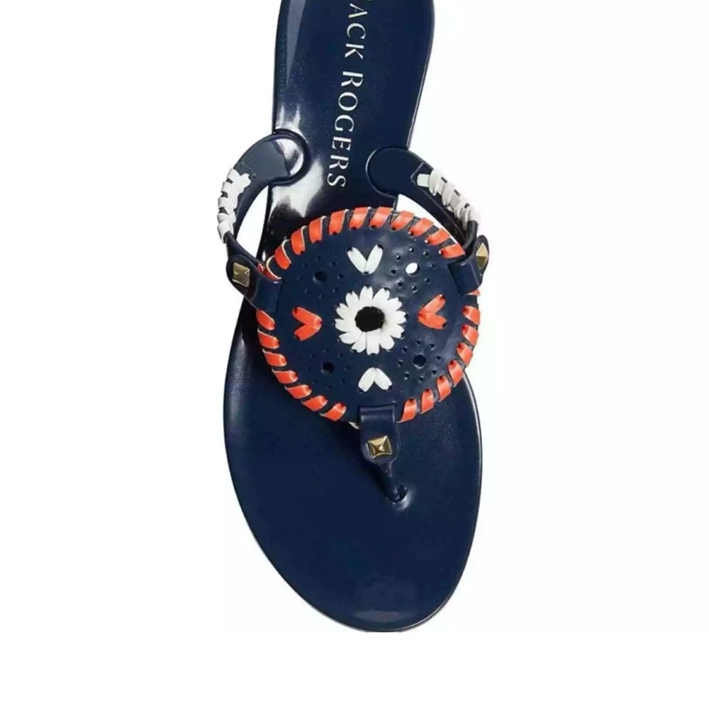 Jack Rogers Navy and Red Sandals 9 Flip Flops
